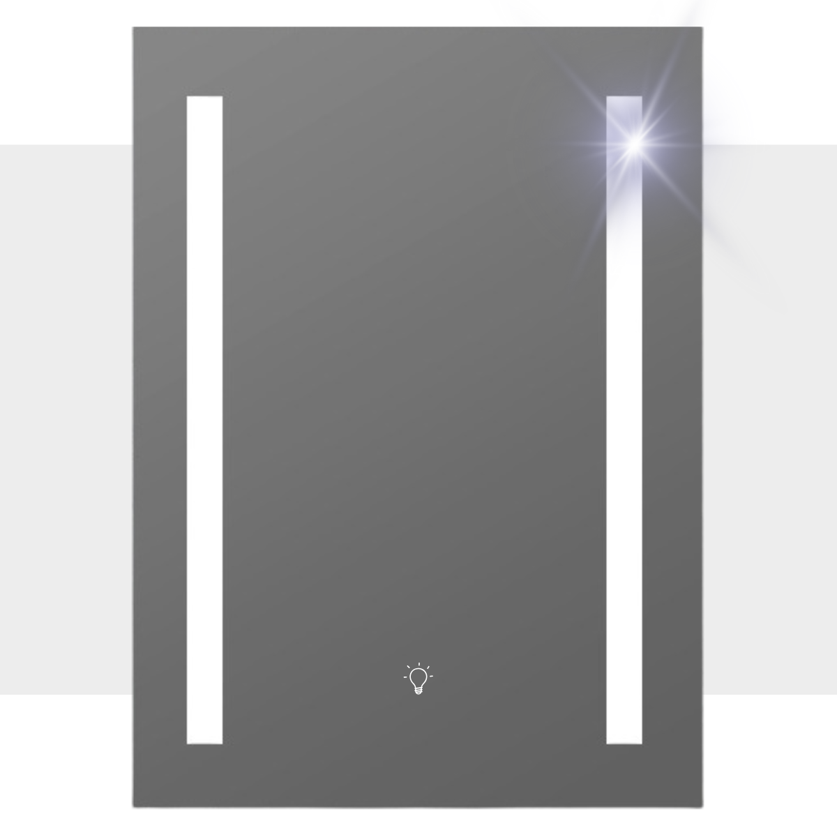 Espejo Con Luz Led Touch Rectangular Baño 70x50