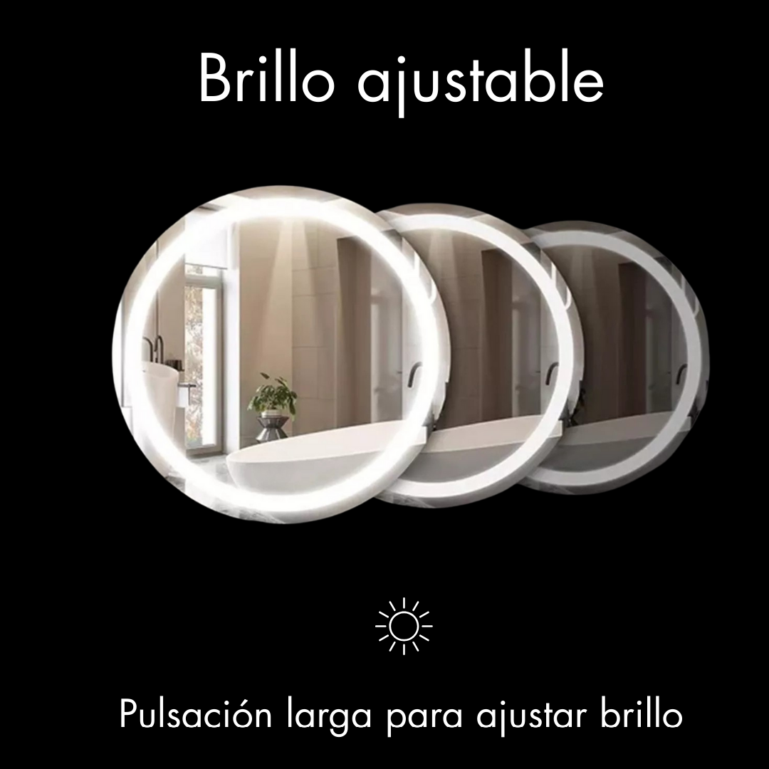 D-Halo Trilight Sense 60: (Espejo redondo 60 cm, sensor de movimiento, 3 luces).