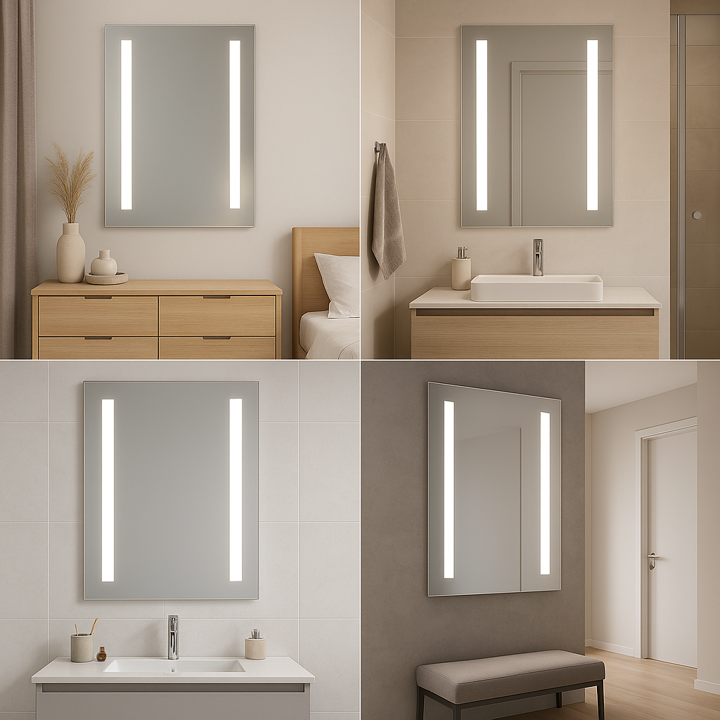Espejo Con Luz Led Touch Rectangular Baño 70x50